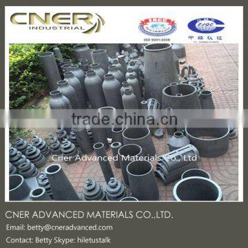 Cast cyclone inlet head with integral silicon carbide, refractory silicon carbide wear part