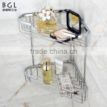 Aluminum Double Layers Corner Basket Accessories for Bathroom photo-2