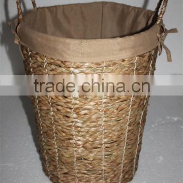 rush laundry basket; wicker storage basket