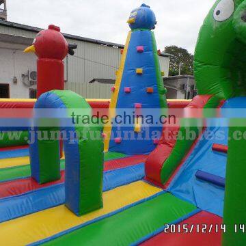 2016 Giant Inflatable Game Park 10mx6m Inflatable Entertainment City With Large Slide Inflatable Jumping Zone
