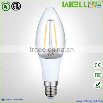 35*119mm Dimmable 4W/2W Clear Glass Led Bulb Filament With E12/E14 Base
