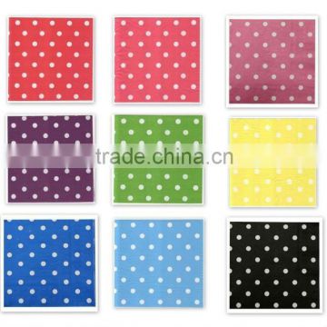 200 packs (4000 pcs )Polka dot party supplies,Spotty Spot Dots Polka Dot Luncheon Lunch Party Paper Napkins Serviettes 9 color