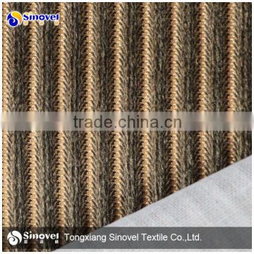 Cationic Polyester Fabric/Two color stripe velvet