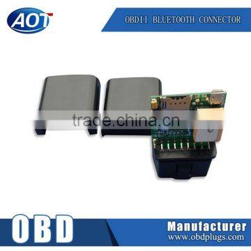 Black OBDII 16PIN Male Connector With Plastic Box For Tracker GPS