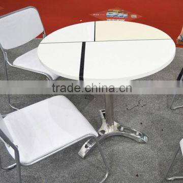 Simble Factory Wholesale Solid Surface Table , Solid Surface Table Top With Stainless Table Base photo-4