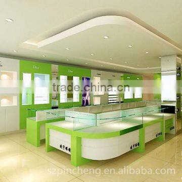 customized fashion vitrine wall cabinet for optional shop display