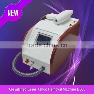 2013 pop Laser tattoo removal Q-switch Nd YAG Laser with double wavelength 1064nm, 532nm D005