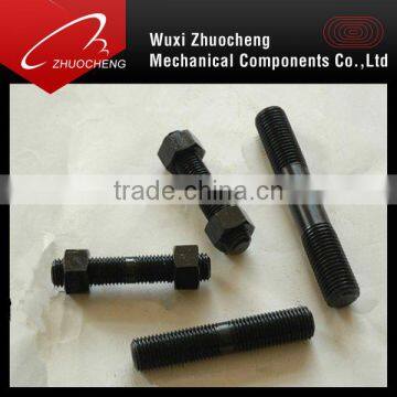 heavy duty black a193 b7 double head stud bolt