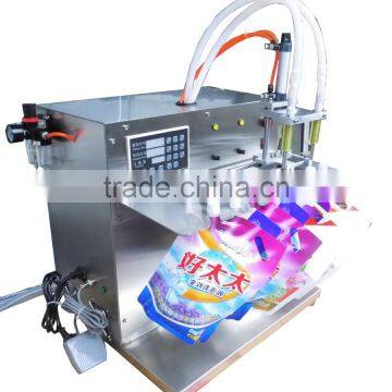 Big Volume 17L Double Nozzles Spout Bag Filling Machine For Liquid Oil Milk photo-2