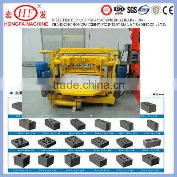 Russian mobile brick making machine, block making machine,QTY4-30 mobile concrete block machine,hollow brick machinery