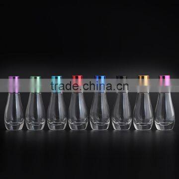 12ml empty bowling shaped stainless steel roller clear glass roll on deodorant bottle for perfume packaging
