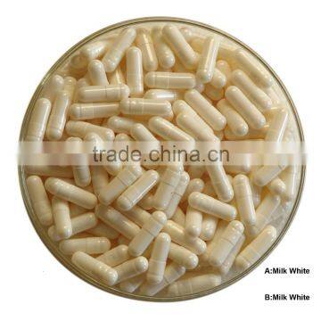 size 0 milk white color empty gelatin capsule shell/ capsule empty gelatin /empty medicine capsule