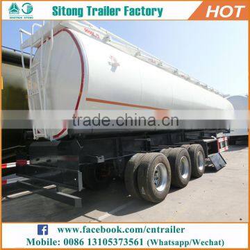 High quality 3 axles 55m3 oil transport semi trailer used fuel trailers for sale