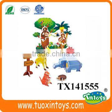 3D Animal Puzzle Dinosaur Designs Intelligent Toys for Kids 62pcs photo-3