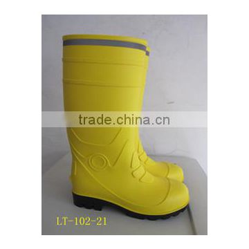 steel toe mining working boot yellow