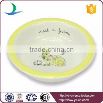 Fashional 3pcs Cute Round Ceramic Children Dinnerware photo-3