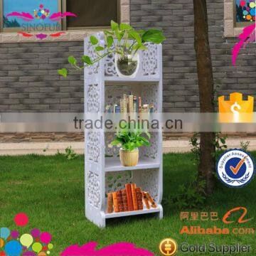 new design 4 Layers Hot sale Modern Storage Shelf with Carved Pattern