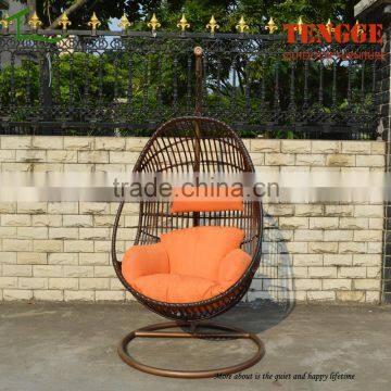 Single Seat White Rattan Hanging Chair for Outdoor photo-5