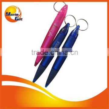 Plastic Ballpoint Pen with Keyring