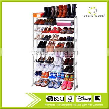 Store More Space Saver Durable 10 Tier Plastic Shoe Rack