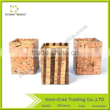 Wholesale fashion 3mm MDF+Cork Durable geometry pencil box