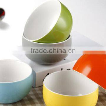 KC-2235 Haonai colorful ceramic bowl, ceramic rice bowl