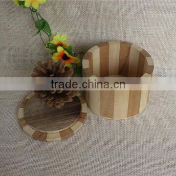 Wholesale Small Round Decorative Wooden Bucket With Lid photo-4