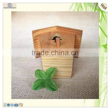 Carved Heart Tree Decoration Wooden Bird House Cages photo-4