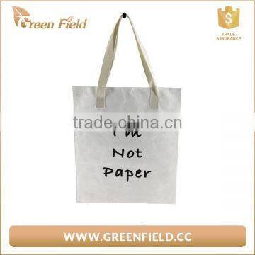 White tyvek bag foldable shopping bag with printing