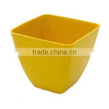 colorful square bamboo fiber plant pot