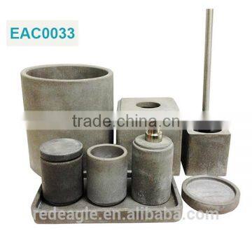 Eco-fridendly Natural Stone Concrete Or Cement Bathroom Accessories Set