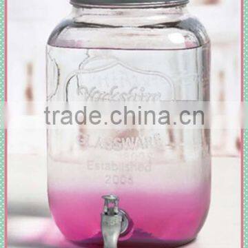 10 Liter Embossed Glass Beverage Dispenser With Metal Rack photo-3