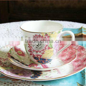 Porcelain tea cup sets, cup and saucer, coffee cup and saucer set