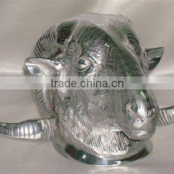 Handmade Decorative Goat Head,Animal Head Model,Goat Head Sculpture,Animal Decoration Goat Metal Head,Animal Head Statue