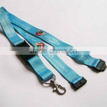 2015 new product custom sublimation polyester lanyard Custom lanyard no minimum order