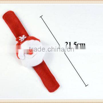 Novelty Christmas Santa Slap Bracelets Bangle XMA Decor Pat Circle Hand Ring BOS