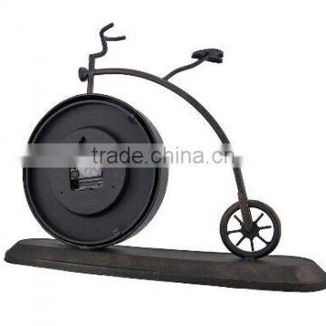 Metal Old Fashioned Bicycle Table Clock Desktop Clock photo-2