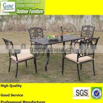 Outdoor furniture patio black cast aluminum garden furniture