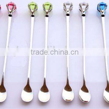 crystal handle stainless steel spoon cutlery set