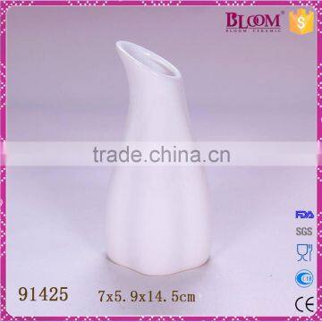 unique shape home decoration for white ceramic vase