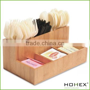 Good quality bamboo coffee station organizer/ HOMEX