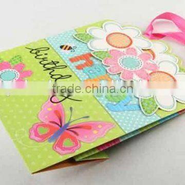 Shopping Paper Bag With 3D Flower Pattern/Printed Foldable Gift Bag photo-5
