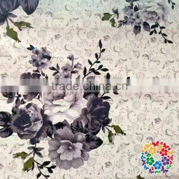 Wholesale Aqua Pinks Floral Flower Woven Cotton Fabric Size 100*150 cm photo-3