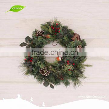 GNW CHWR-1605001 China supplier mini artificial wholesale christmas wreaths