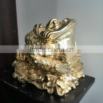 FRP Gold Frog Statue photo-2