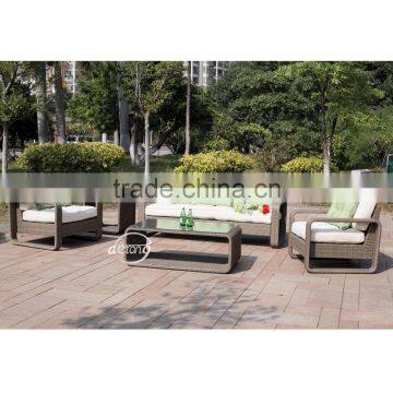 Outdoor sofa furniture patio garden use sofa set living room patio furniture waterproof cushion and pillows