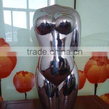 Stainless steel modern statue woman body art indoor decor