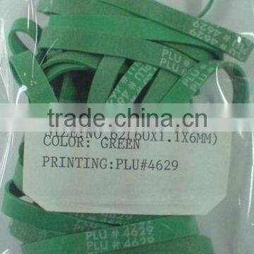 green colour natural rubber band industrial