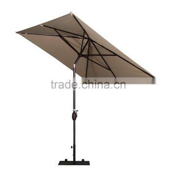 Beige Rectangular Market Outdoor Table Patio Umbrella photo-2