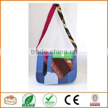 Messenger or Laptop Bag Made With Vintage Materials OOAK photo-3